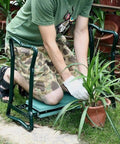 Foldable Garden Kneeler Stool With Thick Foam Pad Portable Work Bench For Gardening And Home Use Dual Function Garden Seat