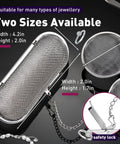 Rock Solid Stainless Steel Parts Washer Basket 3 Pack For Ultrasonic Jewelry And Machinist Parts Cleaner with two sizes, 4.2x2in and 2.0x1.7in.