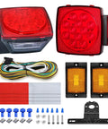 12V Submersible LED Trailer Light Kit With 7 Functions All In One Brake Stop Turn Tail Side Marker License Plate