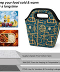 Steampunk Gear Lunch Bag For Women And Men Portable Insulated Waterproof Lunch Box with pipe design and carry handle