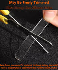 Cutting clear silicone wall bumper strips for cabinets and doors with scissors. Clear Silicone Wall Bumpers 28 Pieces Ultra Strong Self Adhesive Anti Collision Pads For Cabinets Doors And Furniture Protect Walls And Surfaces In Kitchens Bathrooms Bedrooms Fridges Toilets And Cars