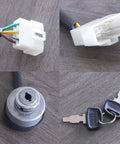 Six Wire Ignition Key Switch For 2.5 To 6.5KW 188F Gas Generators with two keys and wire harness