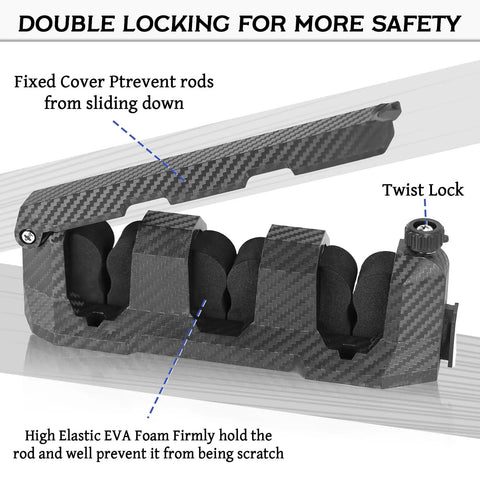 foam fishing rod holder 4 Pack Wall Mounted Fishing Rod Holders With ✓