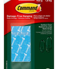 Outdoor Heavy Duty Adhesive Strips For Hanging Hooks And Decor Clear Weather Resistant Large And Medium Refill Strips Set Damage Free No Drill Mounts For Outdoor Wall Decor Great For Decks And Patios No Tools Required Damage Free Hanging For Lanterns And product packaging
