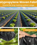 6 Ft By 300 Ft Heavy Duty Yard Work Ready Weed Barrier Fabric With 3.2 Oz Landscape Material And 20 U Shaped Staples