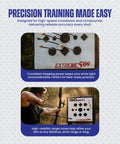 Iron Man Xtreme 500 FPS Archery Target for Crossbow, Compound Bow, and Airbow Practice Outdoors in shooting action.