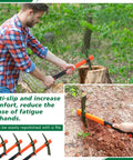 8 Piece Pick Mattock Hoe Set, 15 Inch Heavy Duty Forged Garden Pick Axe With Rubber Non Slip Handle in outdoor yard work