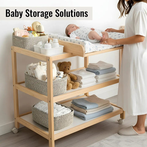 Set Of 8 Small Woven Storage Baskets For Easy Home Organization In Bathroom Closet And Shelves Rope Bin Cubes baby nursery decor