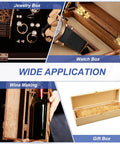 Top Shelf Rock Solid 180 Degree Mini Piano Hinges For Small Jewelry Wooden Boxes With Screws in jewelry, watch, wine, and gift boxes.
