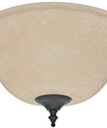Amber Linen Glass Ceiling Fan Shade With Bronze Finish Replacement Shade For A Slick Modern Bedroom, Bathroom Or Kitchen Lighting