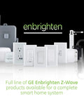 Enbrighten Z-Wave products lineup with various smart home devices front view