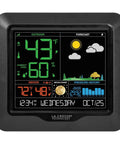 Color Forecast Station With Big Display And Temperature Humidity Alerts, Seasonal Scene Backgrounds, Indoor Outdoor Monitoring screen view
