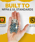Dead Simple Install Universal 165 Degree Fusible Link Kit For Trash And Laundry Chute Fire Dampers, 165°F link in hand.