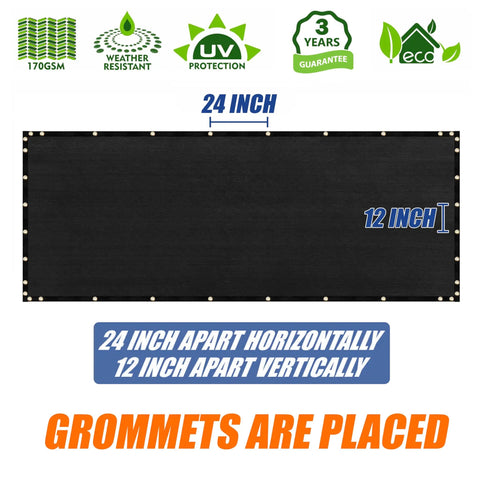 4 Foot By 50 Foot Privacy Fence Screen For Chain Link Fences, Heavy Duty Windscreen With Bindings And Grommets, 90 Percent Blockage