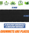 Heavy Duty Fence Privacy Screen For Six Foot By Fifty Foot Fences With Bindings And Grommets High Density 190 GSM Fabric Delivers Ninety Percent Blockage Cable Zip Ties Included Custom Size Available Backyard Privacy For Nosy Neighbors front view with grommets.
