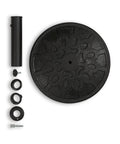 Heavy Duty 20 Lb Round Patio Umbrella Base With Resin Coated Calcium Carbonate Core Universal Fit For 1.5 To 2 Inch Poles With Accessories