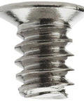Close-up of a metallic screw from the Screw Bag And Label Kit For 24x Hot Swap 3.5 Inch HDD Tray Cables In Server Racks, 100 Pcs Pack With MCP-410-00005-0N