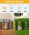 Tall Garden Fence 36 Inch High 10 Panel Heavy Duty Metal Dog Fence For Yard Outdoor Pet Playpen suitable for indoor outdoor use