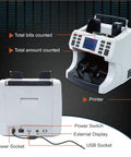 Bank Grade Mixed Denomination Money Counter With Counterfeit Detection Infrared Image UV MG IMG Sensors, Mixed Currency Counter