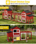 Mobile Chicken Coop On Wheels For Four To Six Chickens With Run And Two Nesting Boxes Backyard Expandable Chicken House For Ducks