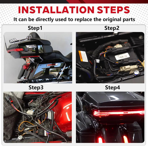 Tour Pack Power Tap Wiring Harness With Quick Disconnect installation steps for Harley Davidson Tour Pak 2014 2022