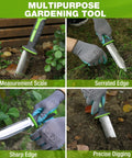Hori Hori Garden Knife With 7 Inch Stainless Blade Dual Edge For Weeding Digging Planting Ergonomic TRP Handle With Hanging Hole