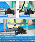 SDSNTE 2-In-1 Conduit Offset Bender For 1/2 Inch And Three Quarter EMT demonstrating insert and release process.