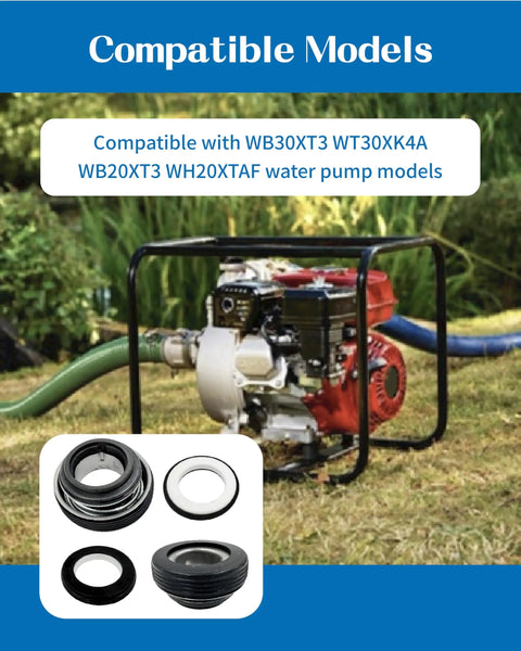 Honda 2 Pack Mechanical Seals For 2 Inch 3 Inch Gas Powered Semi Trash Water Pumps Replacement Seal Kit Fits Champion Generac Pulsar And WB Series Pumps WB30XT3 WT30XK4A WB20XT3 WH20XTAF Heavy Duty Pump Seal Set For Tough Use. Compatible WB30XT3 WT30XK4A WB20XT3 WH20XTAF water pump models