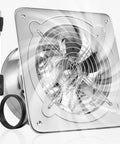 Ten Inch Industrial Exhaust Fan With 988 CFM For Garage And Greenhouse Plug In Power Cord And Switch Beefy Airflow For Shop Ventilation To Remove Smoke Odors And Fumes Silver