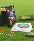 Backyard Archery Target Set 20x20x4 Foam Block With Foldable Self Standing Base High Density Target Portable 2 Pack For Compound Bows