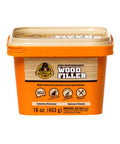 Gorilla wood filler 16 oz tub, natural finish, water resistant for indoor or outdoor use.