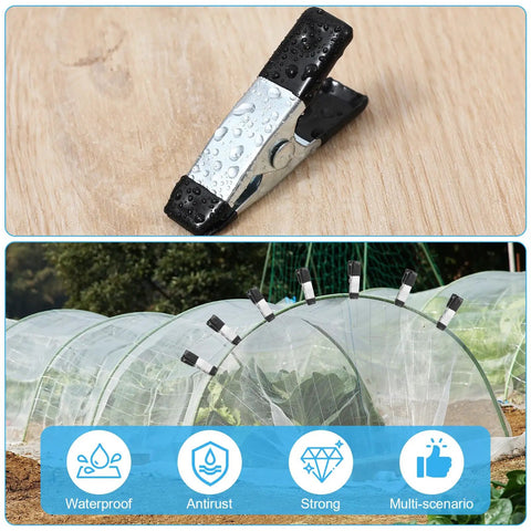 20 Pack Small Clamps For Garden And Crafts, Mini Heavy Duty Spring Clamps with three quarter inch jaw opening on wet surface