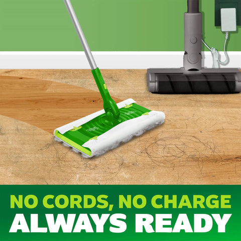 Hair Magnet Deluxe Starter Kit With Collapsible Pole And 9 Dry Cloths Plus 2 Bonus Mop And Go Wet Cloths for cleaning floors