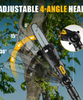 Cordless Pole Saw With 20V Max Battery Compatibility, 14.8 Ft Reach Electric Pole Saw With 4 Angle Adjustable Head