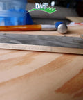 Close-up of Dia Sharp Bench Stone Diamond Knife Sharpener For Workshop Jobsite And Kitchen Extra Fine Flat Diamond Surface