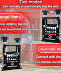Drill Powered Wire Stripper Tool With Hand Crank 6 Channel System And 5 Carbide Blades in manual and automatic modes