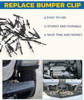 Hella Tough Heavy Duty Plastic Rivets Auto Body Repair 50 Pack, black rivets for bumper and fender liner replacement.