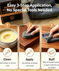 Easy application steps for Premium Beeswax Wood Polish That Keeps Your Furniture Lookin Sharp And Ready For The Long Haul.
