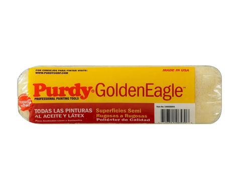 Top Notch Golden Eagle Paint Roller Covers 9 Inch With Three Quarter Nap Case Of 24, visible in packaging, for latex and oil-based paint.