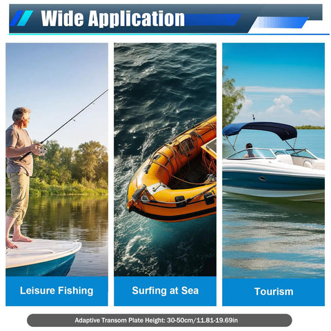 Wide application of Powerful 9HP Four Stroke Outboard Motor For Inflatable Boats And Small Yachts in fishing and boating