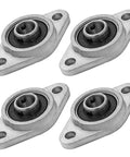 Four Pack 0.31 Inch 8mm Pillow Block Bearing Flange Bearing Self Aligning Mount For Machinery Aluminum Alloy KFL08 Replacement Bearings