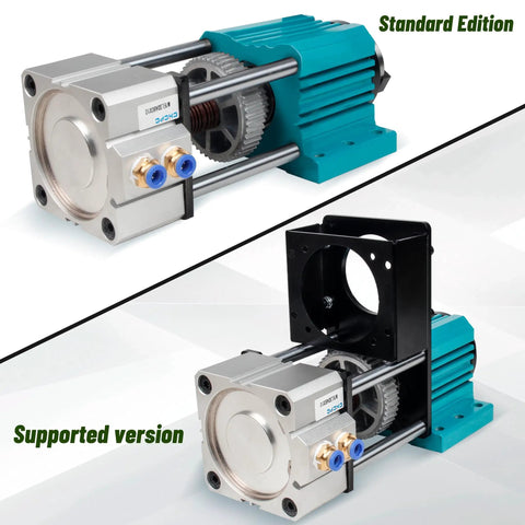 BT30 ATC Spindle Kit Non Powered 5000 RPM Pneumatic Cylinder shown in standard and supported versions