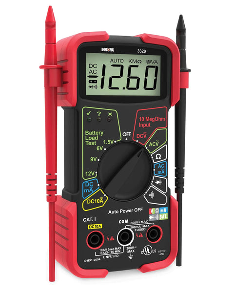 Auto-Ranging Digital Multimeter For Automotive And Home Electrical Troubleshooting UL Certified For Safe, Accurate Readings