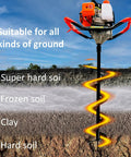 Beast Of A Gas Powered Post Hole Digger With 62cc Two Stroke Engine Earth Auger Kit drilling through various soil types