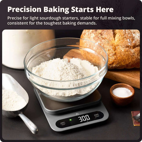Beast Mode Kitchen Scale For Bulk Cooking 22 Pound Digital Food Scale With 1 Gram Precision Stainless Steel Platform weighing flour