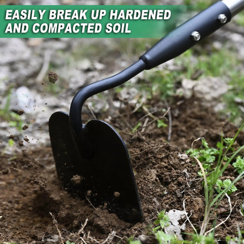 Beast Of A Long Handle Garden Hoe With Non Slip Soft Grip 56 Inch Steel Head Pro Grade Heavy Duty Garden Tool breaking soil