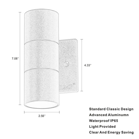 Modern Outdoor Wall Light 4 Pack Black Aluminum Finish Porch Garage Exterior Lighting IP65 Waterproof And Dustproof