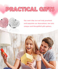Heart Shaped Car Vent Clips With Rhinestones Bling Air Vent Decorations For Cars Trucks And SUVs Pink 4 Pack shown as gifts