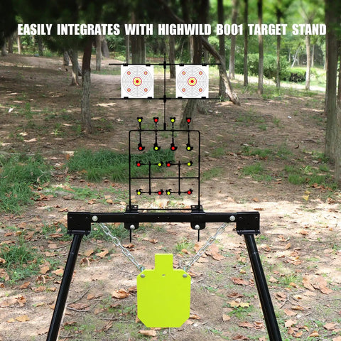 Versatile Three-Section Detachable Air Gun Target With Adjustable Paper Stand Compatible With.22 And.177 Caliber Pellets And BBs