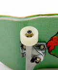 Close-up of fingerboard truck with 24 Piece Fingerboard Lock Nuts Set With Nylon Insert